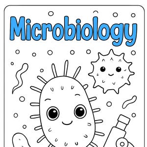 Páginas de colorir de ciências para imprimir para crianças – Pacote de atividades STEM – Páginas com tema de biologia