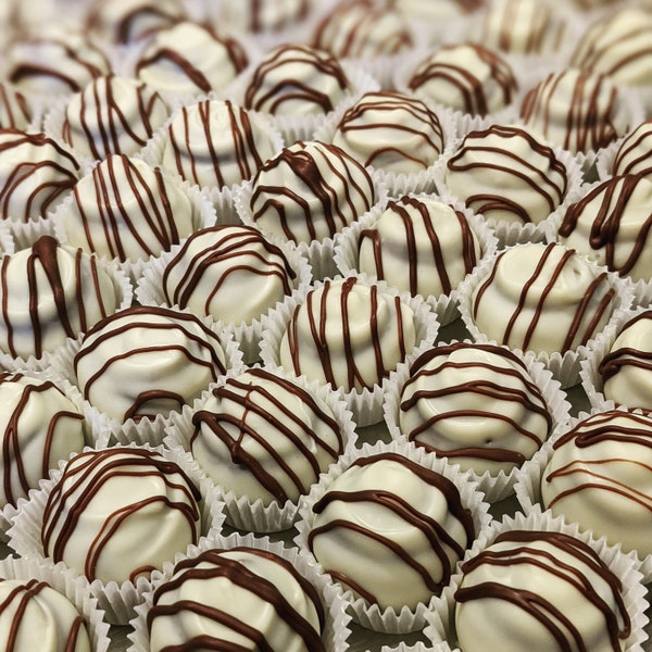 Mothers Day Artisan Gourmet Hand Rolled Fair Trade Milk and White Chocolate Irish Cream & Coffee Truffles (4pc or 8pc)