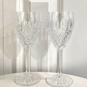 VINTAGE Waterford Crystal Castlemaine cut claret wine glasses pair of 2