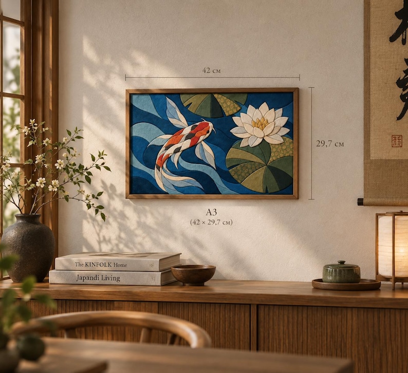 Japanese Patterns Koi Fish Koi Fish and Lotus Kinusaiga Pattern PDF | Japanese Garden Fabric ...