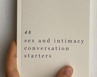 Intimacy Conversation Starters | Date Night, Anniversary Gift [48 Sex and Intimacy Conversation Starters]