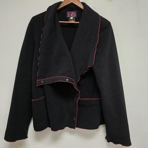 Red Rover Fleece Polartec Coat Size L Red And Black Regal Jacket Vintage View 5