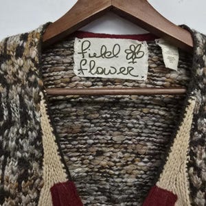Anthropologie Field Flower Web And Loom Knit Cardigan Sweater Size S image 6