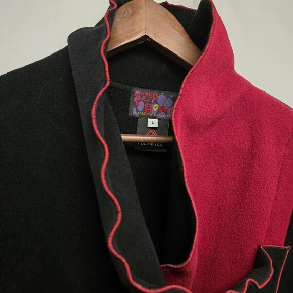 Red Rover Fleece Polartec Coat Size L Red And Black Regal Jacket Vintage View 3