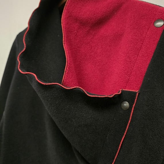 Red Rover Fleece Polartec Coat Size L Red And Black Regal Jacket Vintage View 4