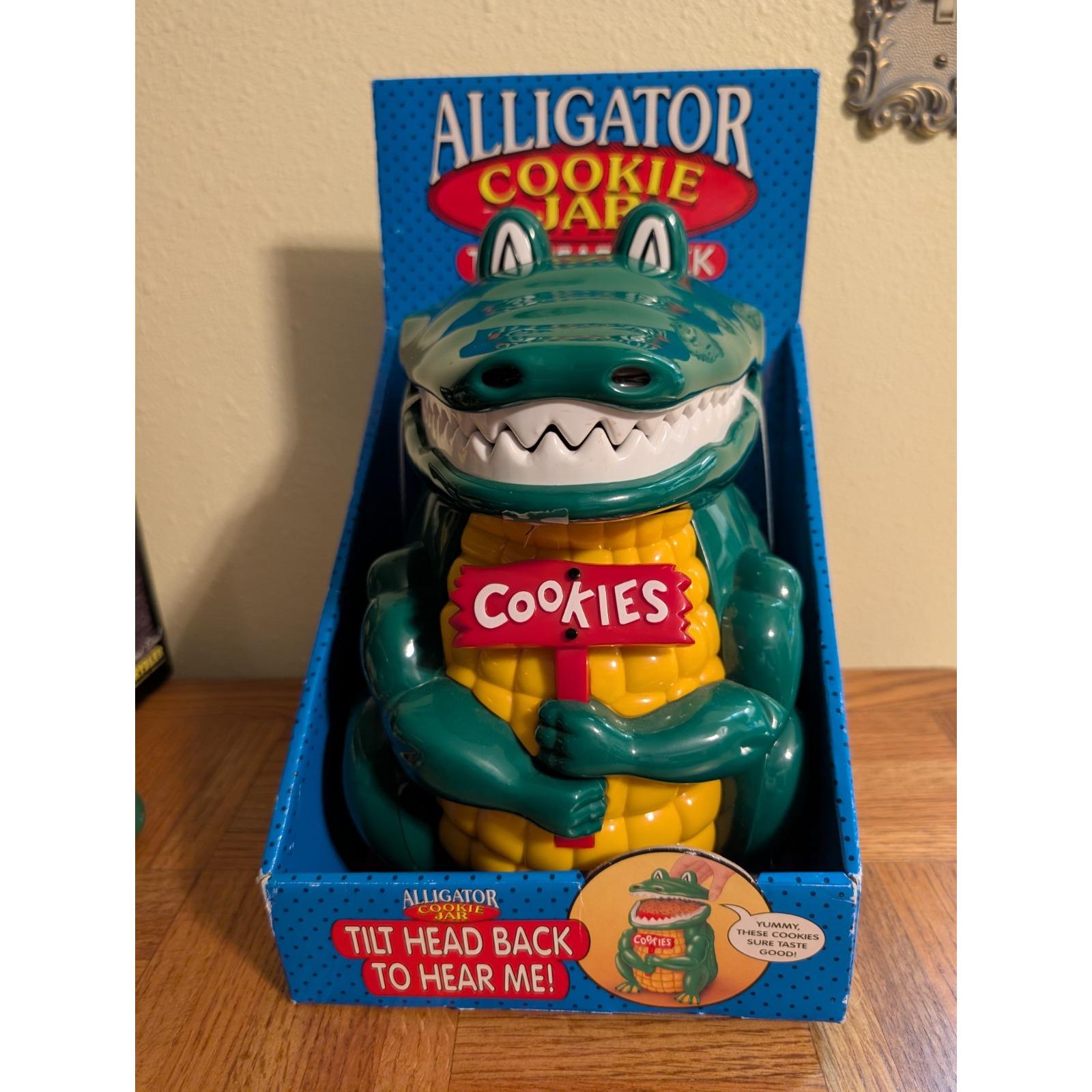 Vintage Alligator Cookie Jar Talking Crocodile 1999 Fun-damental