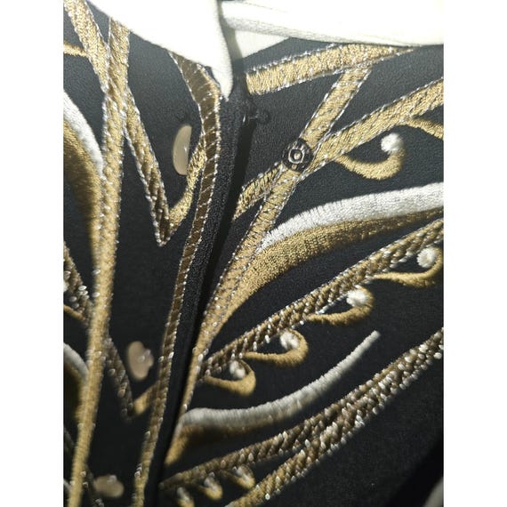 Vintage Bob Mackie Wearable Art Embroidered Tuxed… - image 6