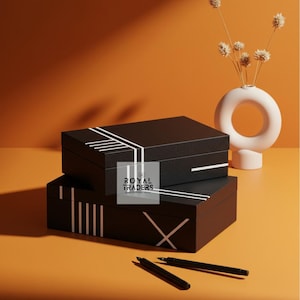 Moderne Knochen Inlay Schmuckschatulle | Handmade Organizer Schwarz Aufbewahrungsbox | Luxus Minimalistische Erinnerungsbox | Indische dekorative Geschenkkiste