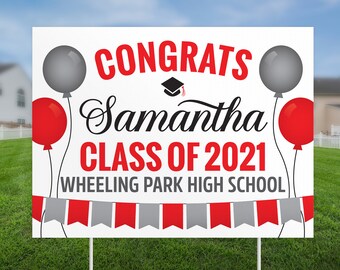 Printed Graduation Sign 2024, Yard Sign, Senior graduation, High School grad, Graduation gift, Graduation decor, Lawn Sign, Class of 2023