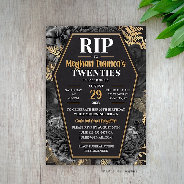 Funeral for My Youth Party Invitations Etsy