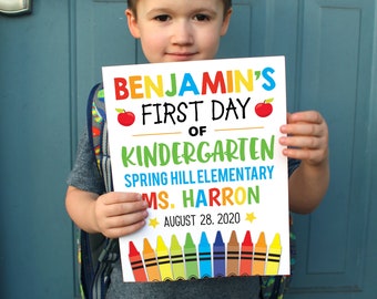 Editable First Day of School Sign Printable Sign | Etsy