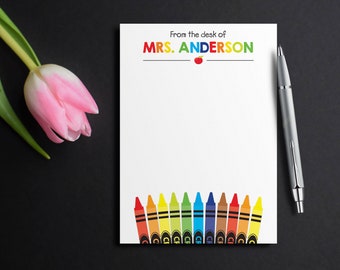 Teacher Notepad, Gift for teacher, From the desk of, Teacher stationery, School notepad, Personalized Notepads, Custom Stationery