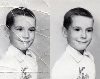 Picture restoration, digital retouching service, old photo fix, damaged old photos, high quality results
