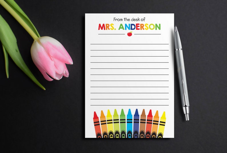 Teacher stationery Personalized Notepads From the desk of School