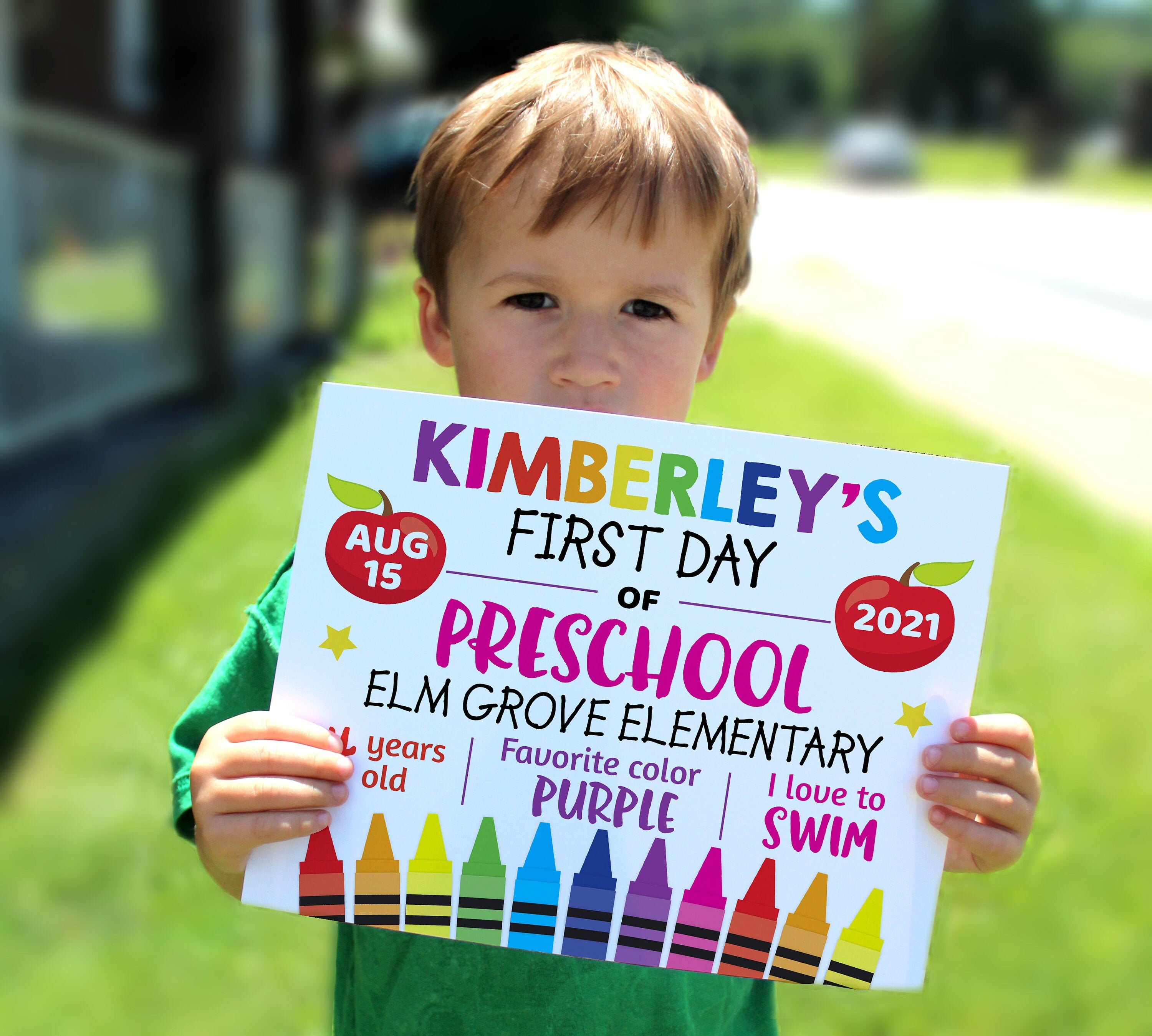 Editable First day of school sign girl, personalized school sign, Pri…