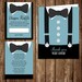 Boy Baby Shower Invites Bowtie Invitations Blue Suspenders Invitation ...