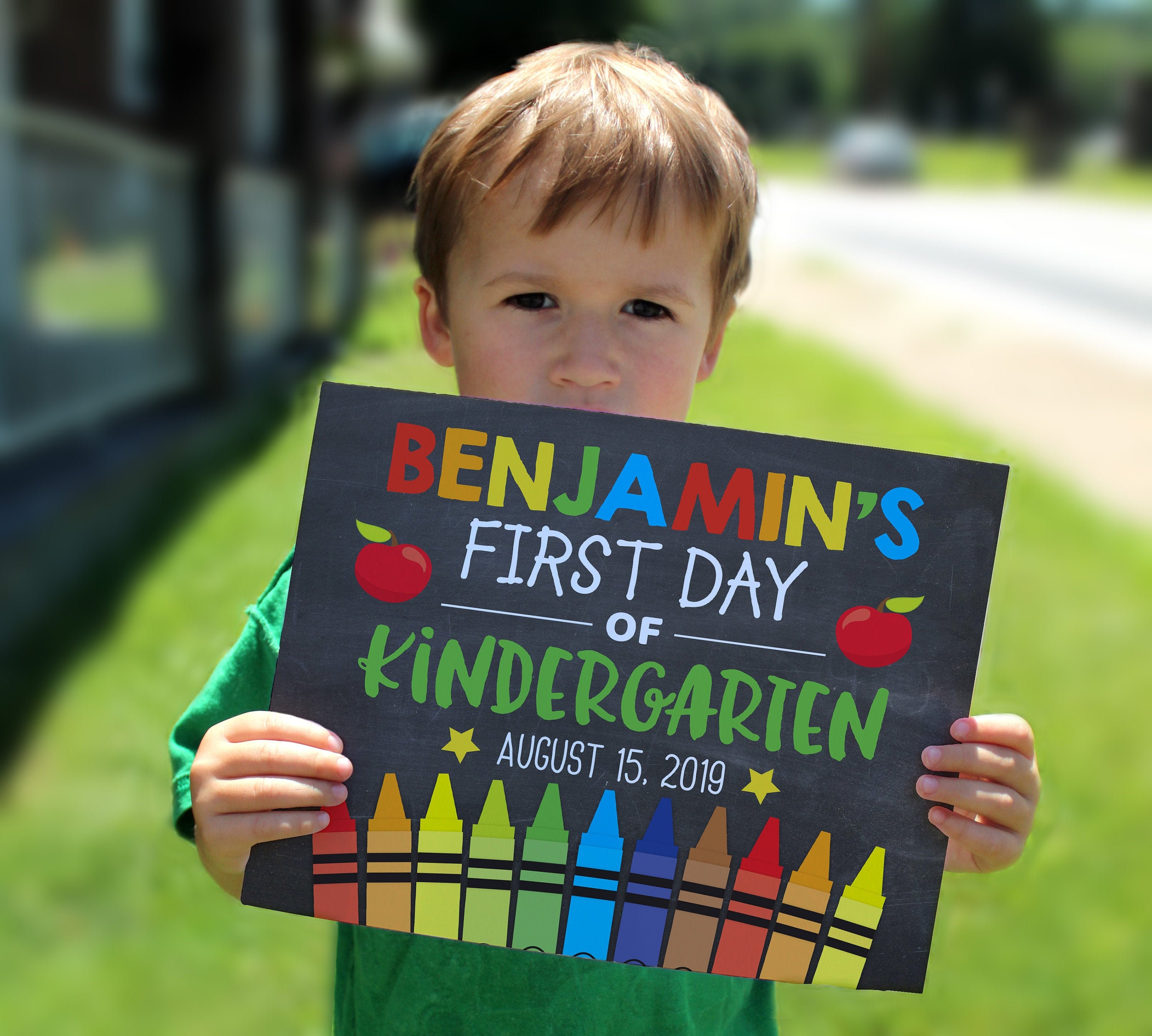 Editable First day of school sign, Printable sign, personalized schoo…