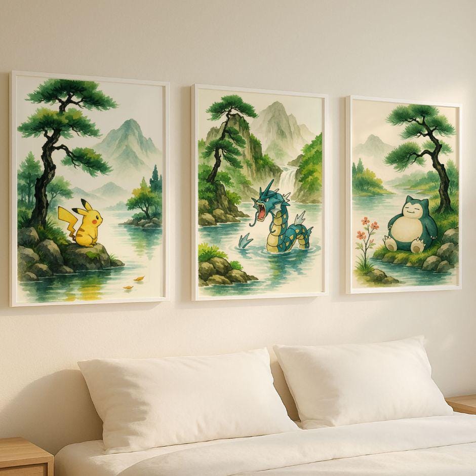 ギャラドス　ポスター Gyarados painting - Etsy 日本