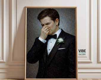 Funny Bathroom Poster: Men Holding Nose, Toilet Humor Wall Art (Digital Download)
