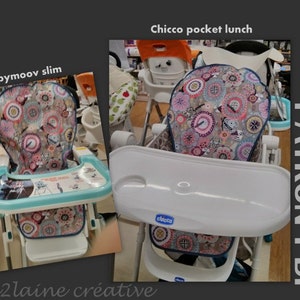 PDF pattern high chair cover / Patron et tuto PDF housse chaise haute Chicco Polly 2 in 1 Babymoov & Graco image 2