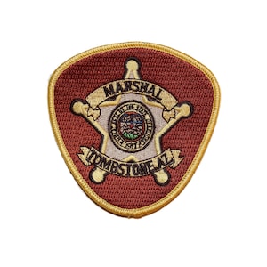 Vintage Tombstone Arizona Sheriff Marshal Badge Patch