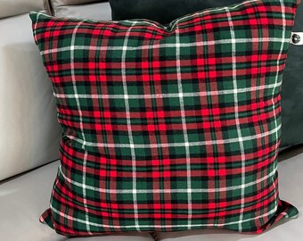 Classic Plaid Christmas Pillow Cover | Throw Pillow | Farmhouse Pillow Cover | Cozy Holiday Decor | Christmas Gift | Holiday Decoration |