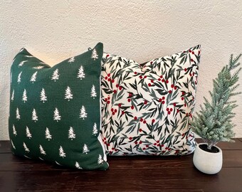 2 PACK Christmas Throw Pillow Covers | Holiday Pillow Cover | Cozy Holiday Decor | Christmas | Country Holiday Decoration | FarmHouse Pillow