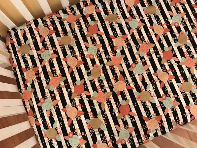 Metallic Gold Crib Set Crib Skirt Fitted Sheet Changing Etsy