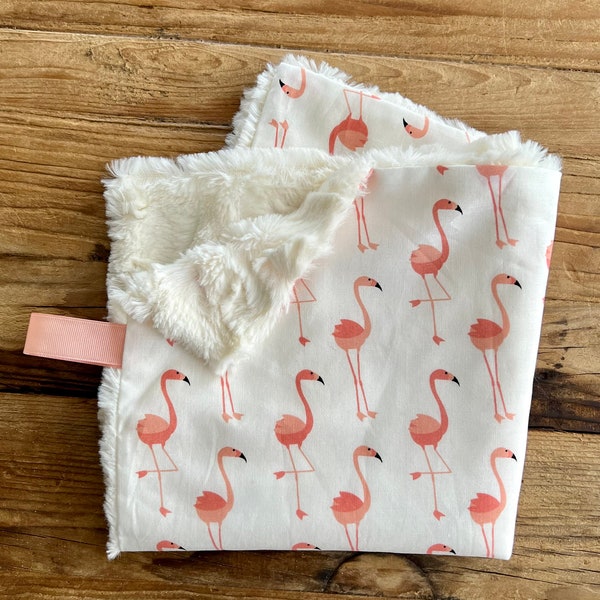Pink Flamingo Blanket | Handmade Beach House Throw | Baby | Toddler | Beach | Salt Life | Modern Baby Girl Blanket Trendy Baby Shower Gift