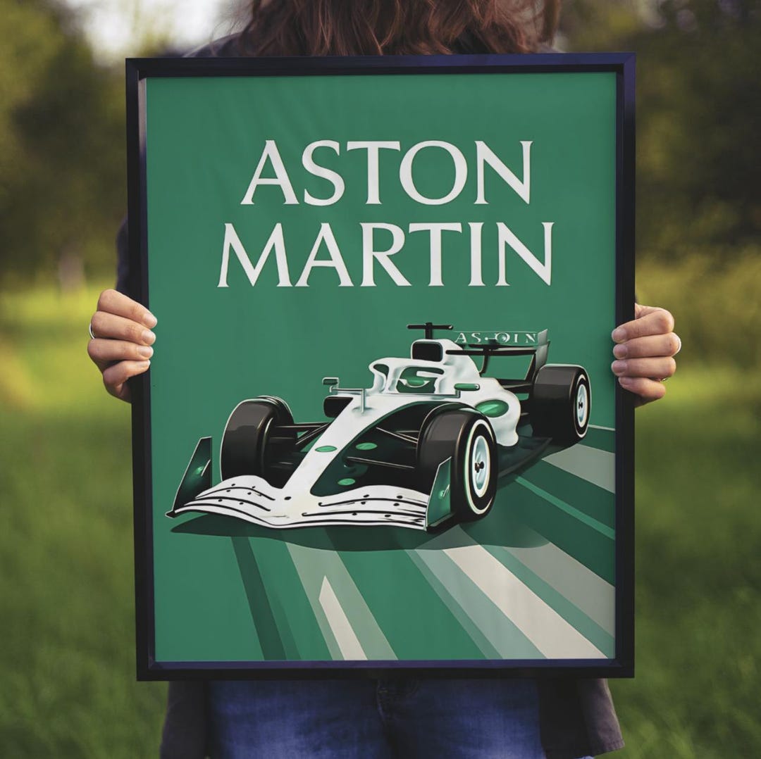Student R Racing Team Posters Aston Martin F1 Racing Team Poster • Formula 1 Digital Art Print ...