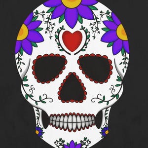 Sugar Skull T-Shirt, Day of the Dead T-Shirt, Dia de los Muertos Apparel, Sugar Skeleton Shirt, Hand-Drawn Art
