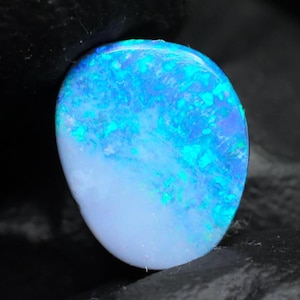 Sky Blue Australian Opal Doublet Cabochon Gemstone For DIY Creative Oval Ring Jewelry Making