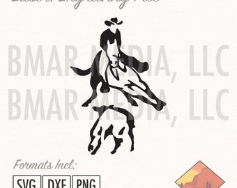 Cutting Horse Cowhorse Western Reining Equine  Laser Engraving SVG DXF Download. 3 File Formats. Glowforge, Lightburn, C02 Laser Machine