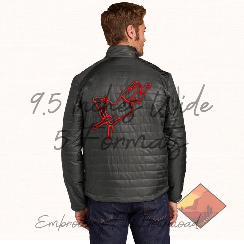 Bucking Bull Western Rodeo Jacket Graphic Embroidery File Download 9.5 ...