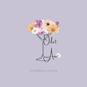 Floral Logo Template for Canva | Editable Flower Logo Design | Elegant Botanical Branding for Small Business | Instant Download
