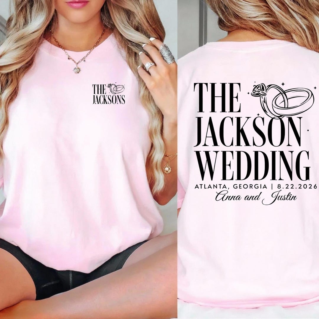 Wedding Merch Examples Custom Wedding Toss Shirts, Personalized Bridal Party Gift, Wedding ...