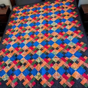 Colorful Patchwork Bed Quilt---Item Q413