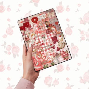 Kindle Insert: Cozy Picnic with Magic Farm Animals - Bookish E-Reader Decor (PDF Digital Download) - Clear Case Accessory with PNG Clipart