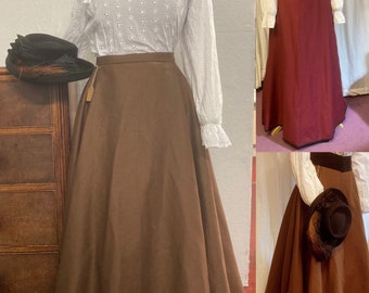 Victorian  Edwardian Style Fan Skirt or Walking Skirt