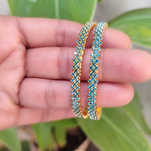 gold Plated bangles/Gold plated Guarantee bangles set/Set of 2 Traditional bangles Women Bangles Bollywood