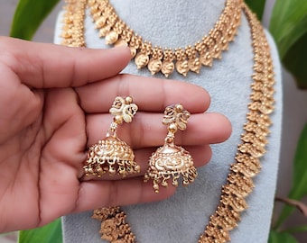Gouden zuidelijke tempelketting: Indiase bruidssieradenchoker