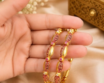 Kundan Hochzeit Armreifen: Indischer Bollywood Schmuck