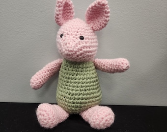 Crochet Piglet Plushie, Winnie the Pooh Inspired