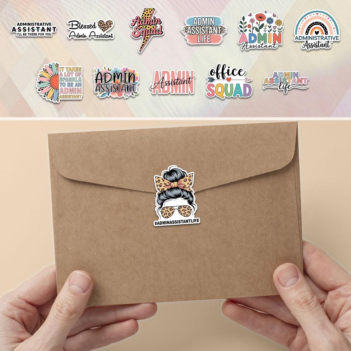 12 Pcs Admin Assistant Stickers – Office Decals for Administrative ...