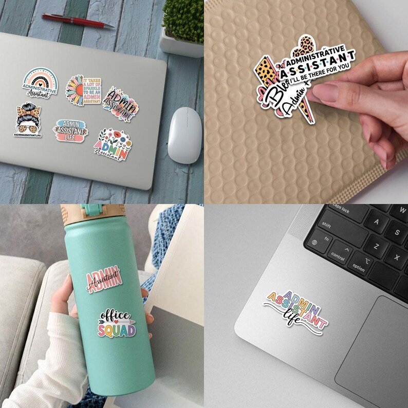 12 Pcs Admin Assistant Stickers – Office Decals for Administrative ...