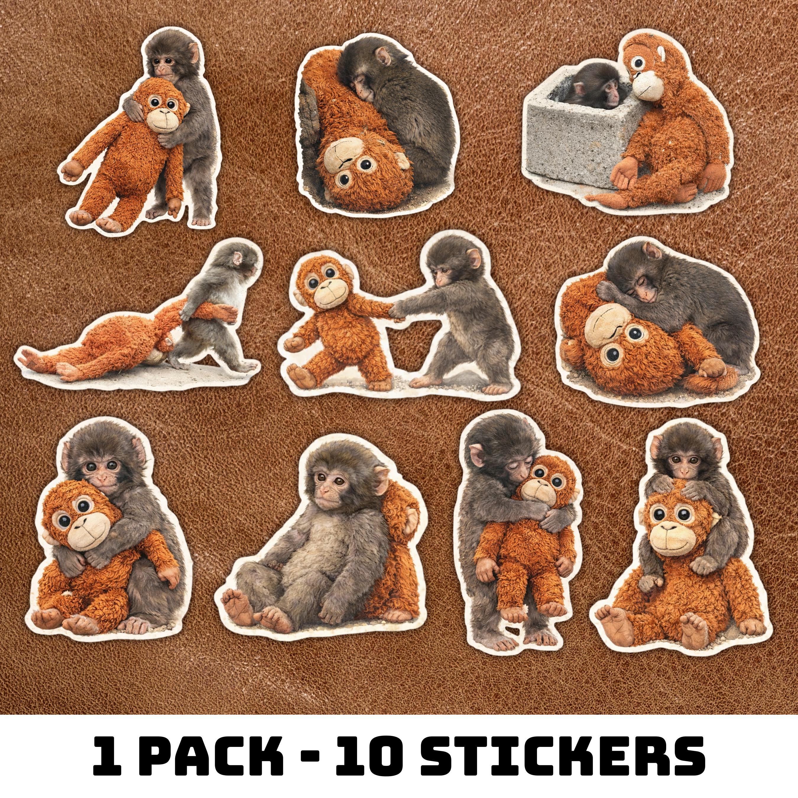 Monkey Love Sticker - Etsy