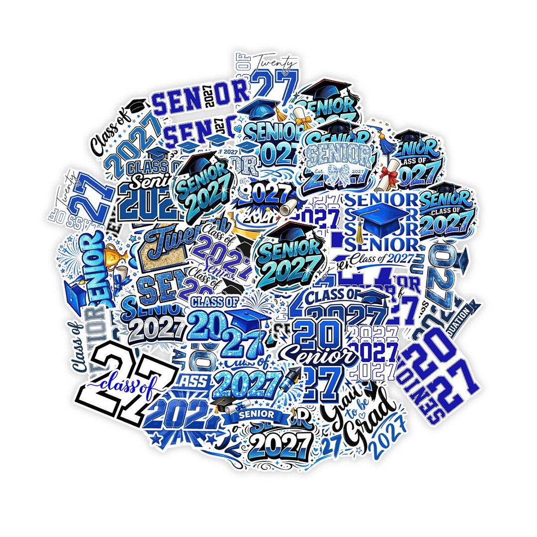 60pcs Senior 2027 Stickers, Graduation Sticker, Class of 2027 Vinyl ...