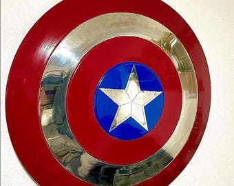 Marvel’s Legendary Captain America Shield — Metal Cosplay Replica / Medieval Armor Prop