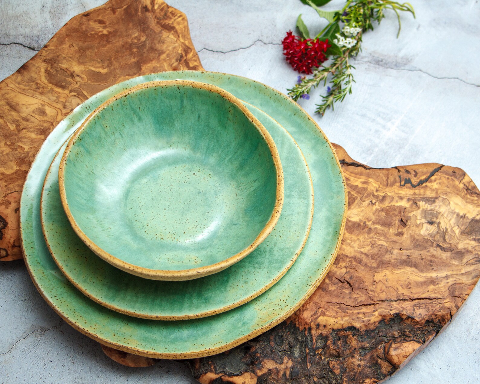 Rustic Home Decor Dinnerware Set Handmade Ceramic Dinner Set Etsy