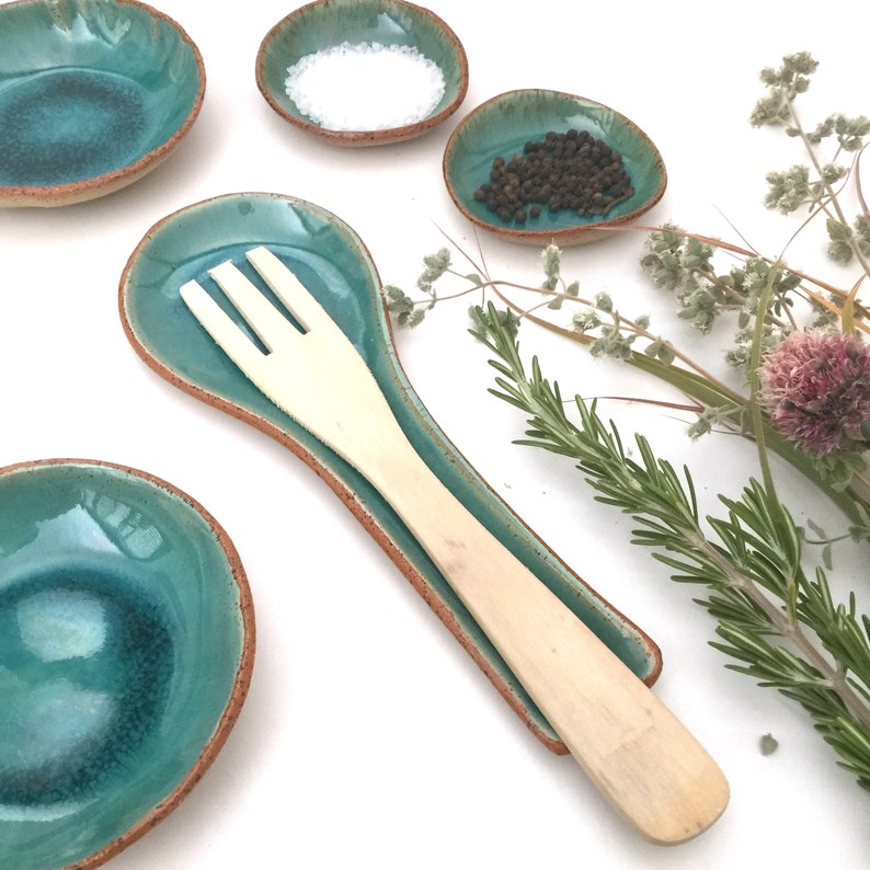 Rustic Spoon Rest Ceramic Spoon Holder Spoon Dish for Rustic Etsy